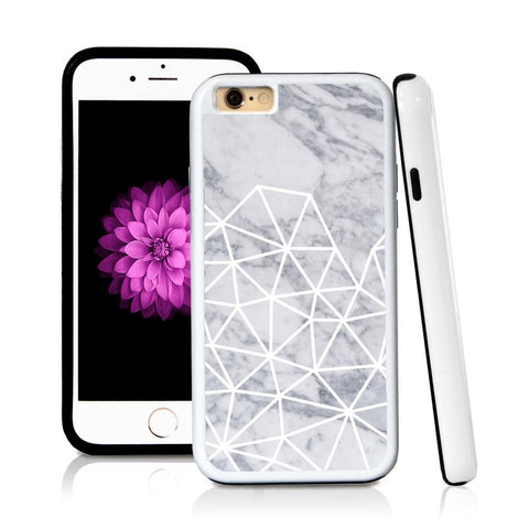iPhone 6 case Abstract lines bottom half page in Light Marble Texture with hard plastic & rubber protective cover
