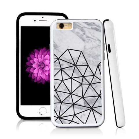 iPhone 6 case Abstract lines bottom half page in Light Marble Texture with hard plastic and rubber protective cover