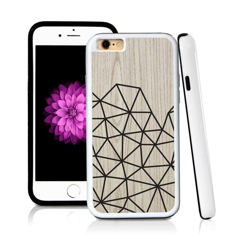 iPhone 6 case Abstract lines bottom half page in Light Wood Texture with hard plastic and rubber protective cover