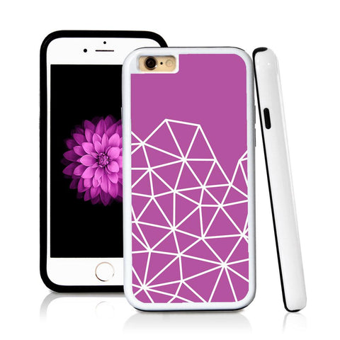 iPhone 6 case Abstract lines bottom half page in Purple with hard plastic & rubber protective cover