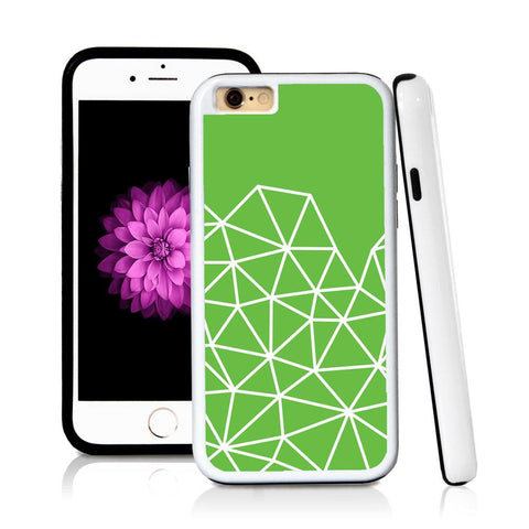 iPhone 6 case Abstract lines bottom half page in Green with hard plastic & rubber protective cover