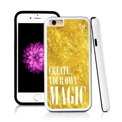 iPhone 6 case Create your own magic in Shiny Gold Texture with hard plastic & rubber protective cover