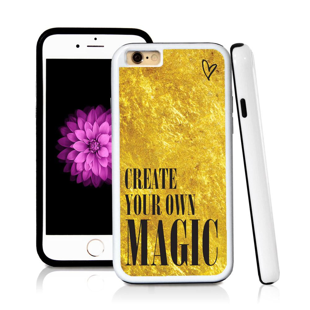 iPhone 6 case Create your own magic in Shiny Gold Texture with hard plastic and rubber protective cover