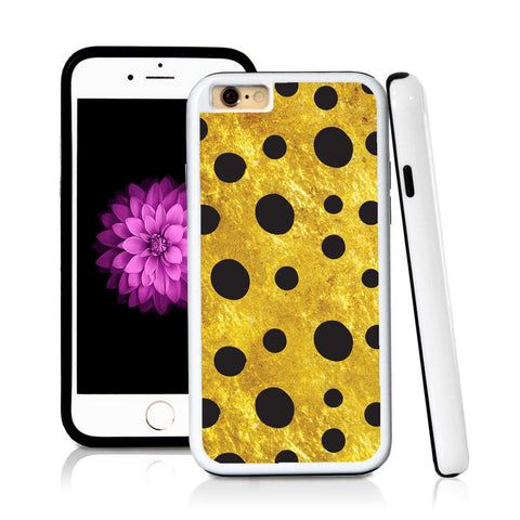 iPhone 6 case Dot pattern in Shiny Gold Texture with hard plastic and rubber protective cover