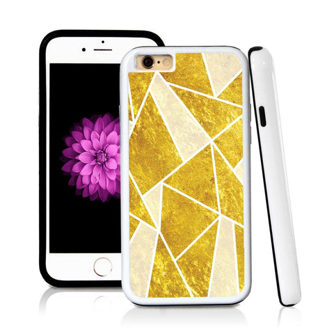 iPhone 6 case Geometric shapes in Shiny Gold Texture with hard plastic & rubber protective cover