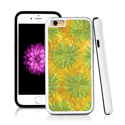 iPhone 6 case Succulent one in Shiny Gold Texture with hard plastic & rubber protective cover