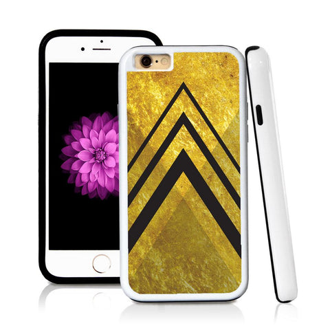 iPhone 6 case Traingle bottom in Shiny Gold Texture with hard plastic and rubber protective cover