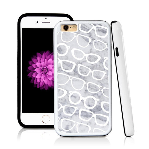 iPhone 6 case Sunglass pattern in Light Marble Texture with hard plastic & rubber protective cover