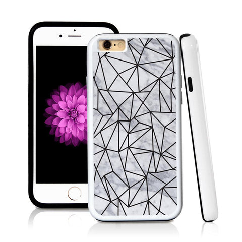 iPhone 6 case Abstract lines in Light Marble Texture with hard plastic and rubber protective cover