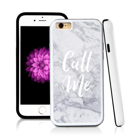 iPhone 6 case Call me in Light Marble Texture with hard plastic & rubber protective cover