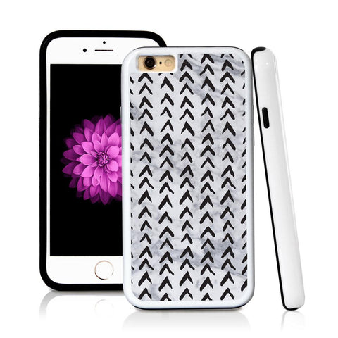 iPhone 6 case Chevron pattern in Light Marble Texture with hard plastic and rubber protective cover