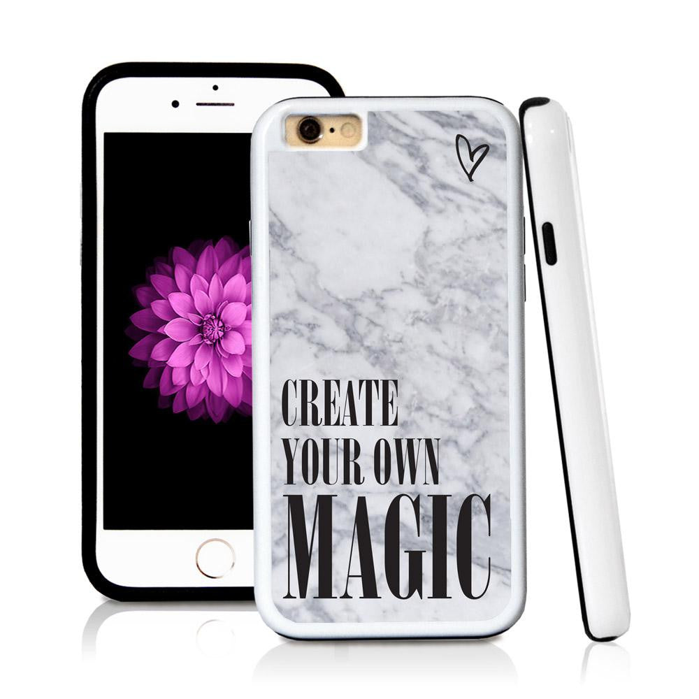 iPhone 6 case Create your own magic in Light Marble Texture with hard plastic and rubber protective cover