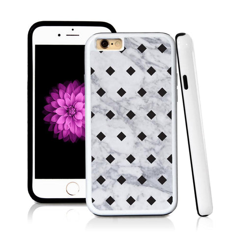 iPhone 6 case Cube pattern in Light Marble Texture with hard plastic and rubber protective cover