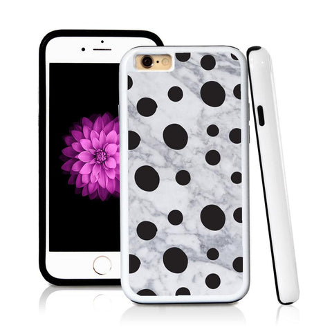 iPhone 6 case Dot pattern in Light Marble Texture with hard plastic and rubber protective cover