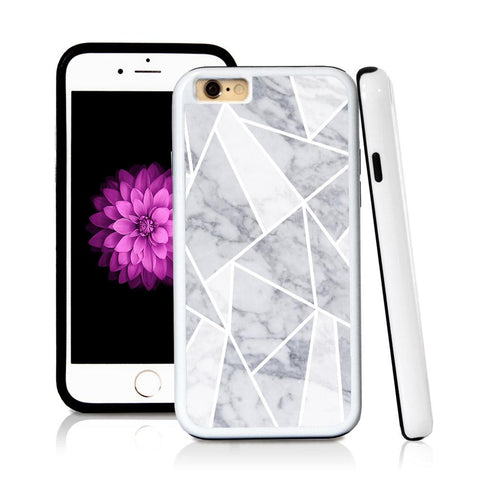 iPhone 6 case Geometric shapes in Light Marble Texture with hard plastic & rubber protective cover