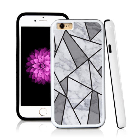 iPhone 6 case Geometric shapes in Light Marble Texture with hard plastic and rubber protective cover