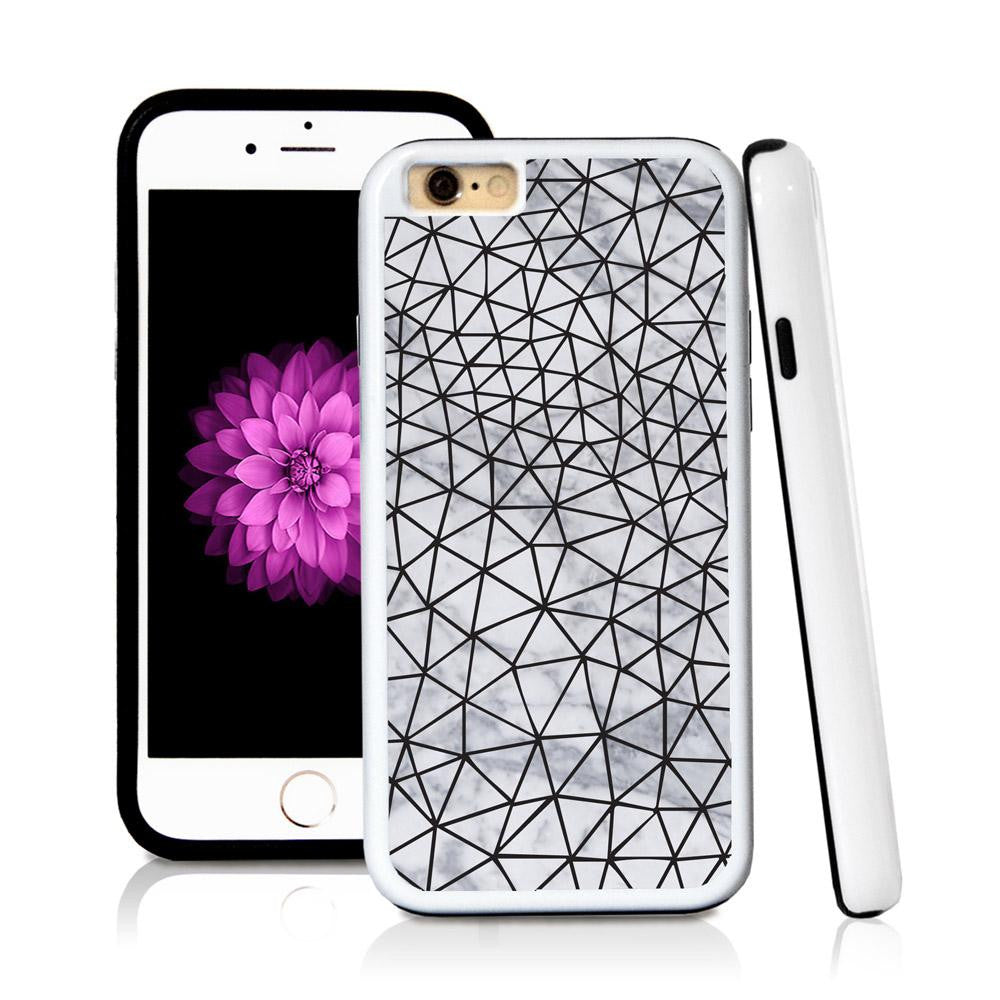 iPhone 6 case Line pattern in Light Marble Texture with hard plastic and rubber protective cover