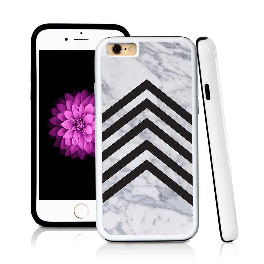 iPhone 6 case Stripes five middle page v in Light Marble Texture with hard plastic and rubber protective cover