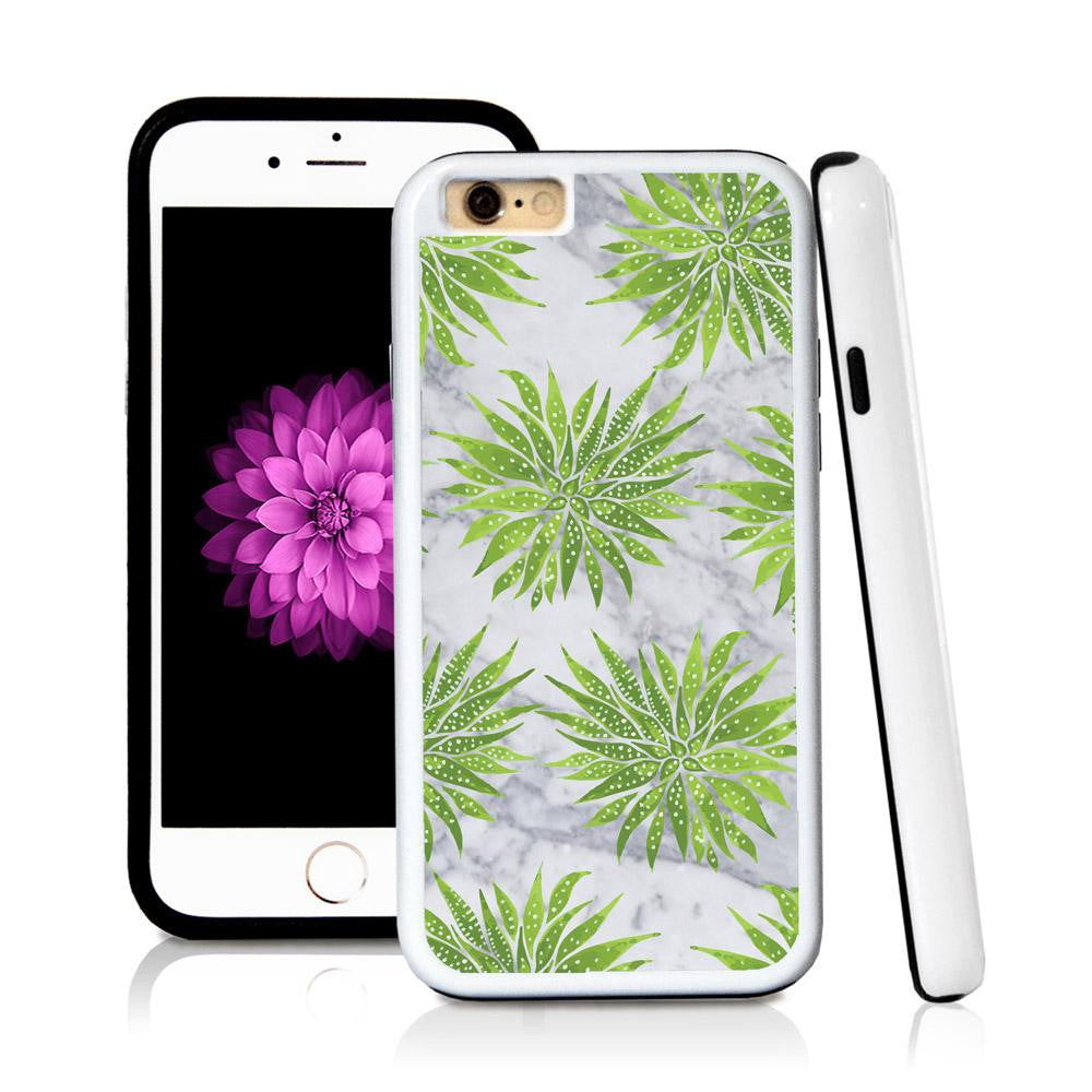 iPhone 6 case Succulent one in Light Marble Texture with hard plastic & rubber protective cover