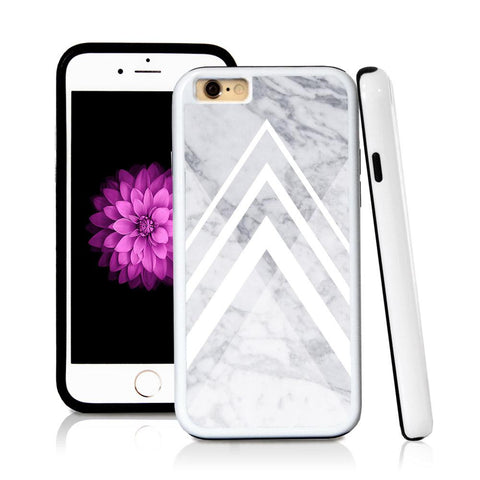 iPhone 6 case Traingle bottom in Light Marble Texture with hard plastic & rubber protective cover