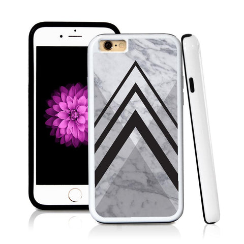 iPhone 6 case Traingle bottom in Light Marble Texture with hard plastic and rubber protective cover