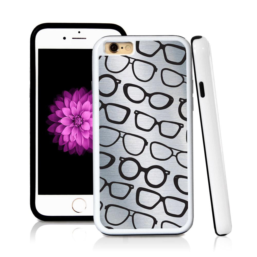 iPhone 6 case Sunglass pattern in Shiny Metal with hard plastic and rubber protective cover