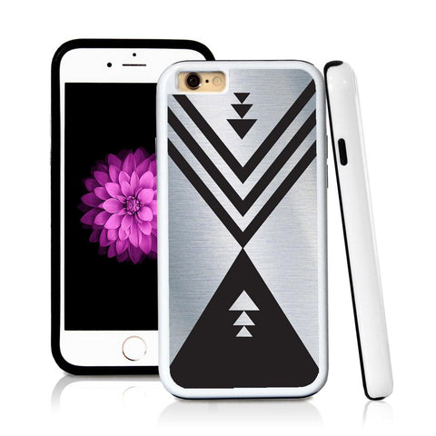 iPhone 6 case Aztec triangle in Shiny Metal with hard plastic and rubber protective cover