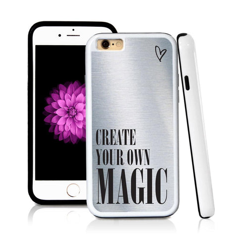 iPhone 6 case Create your own magic in Shiny Metal with hard plastic and rubber protective cover