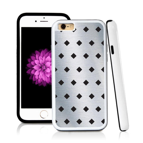 iPhone 6 case Cube pattern in Shiny Metal with hard plastic and rubber protective cover