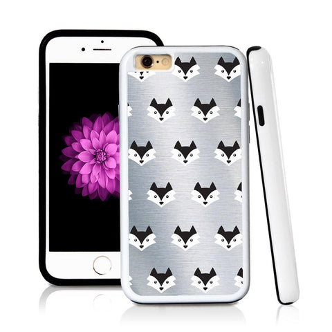 iPhone 6 case Foxes in Shiny Metal with hard plastic & rubber protective cover