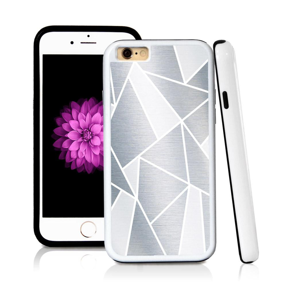 iPhone 6 case Geometric shapes in Shiny Metal with hard plastic & rubber protective cover