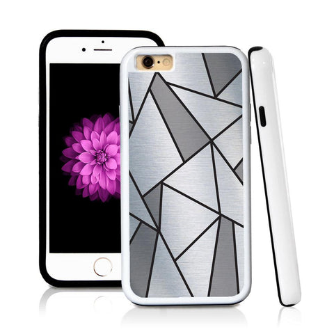 iPhone 6 case Geometric shapes in Shiny Metal with hard plastic and rubber protective cover