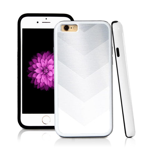 iPhone 6 case Ombre color white in Shiny Metal with hard plastic & rubber protective cover