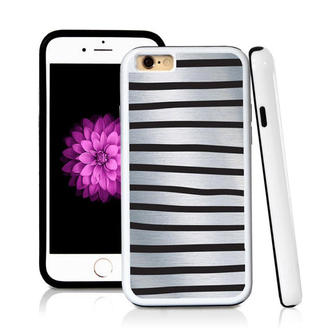 iPhone 6 case Stripes close together in Shiny Metal with hard plastic and rubber protective cover