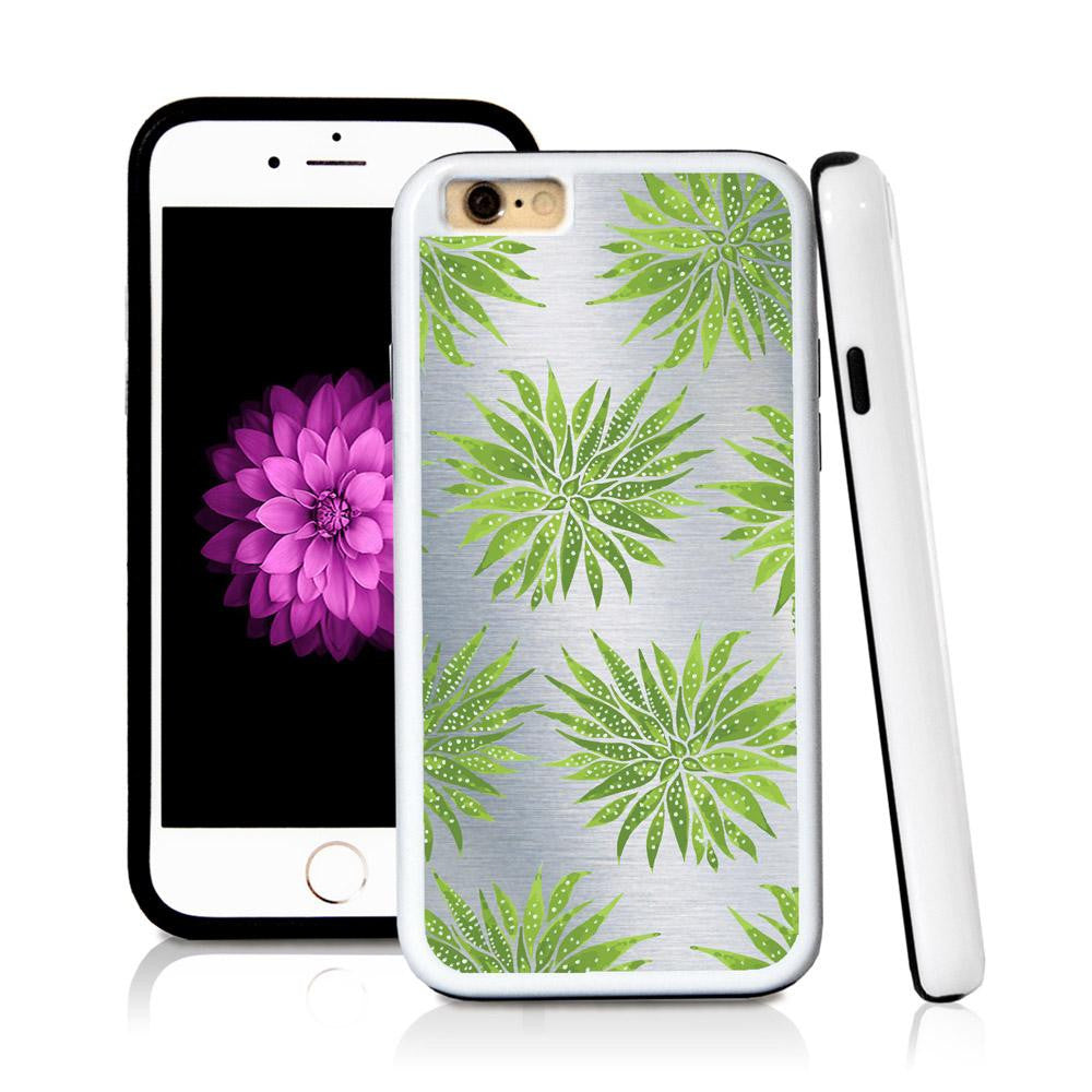 iPhone 6 case Succulent one in Shiny Metal with hard plastic & rubber protective cover