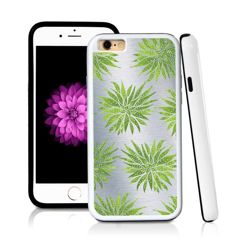 iPhone 6 case Succulent one in Shiny Metal with hard plastic and rubber protective cover