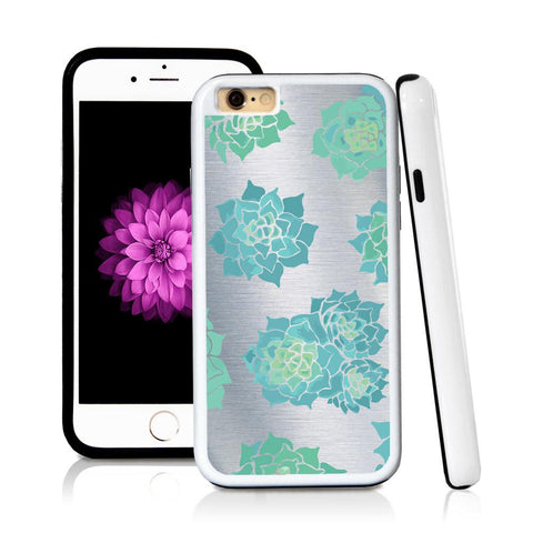 iPhone 6 case Succulent three in Shiny Metal with hard plastic and rubber protective cover