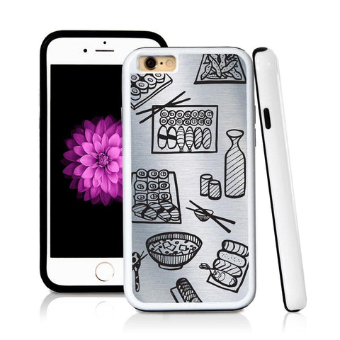 iPhone 6 case Sushi in Shiny Metal with hard plastic and rubber protective cover