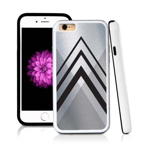 iPhone 6 case Traingle bottom in Shiny Metal with hard plastic and rubber protective cover