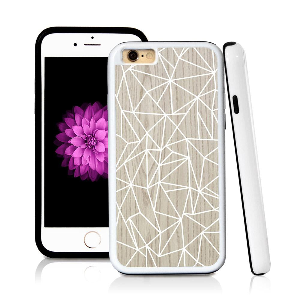 iPhone 6 case Abstract lines in Light Wood Texture with hard plastic & rubber protective cover