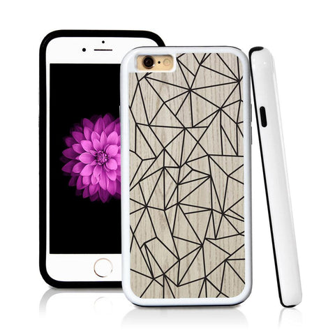 iPhone 6 case Abstract lines in Light Wood Texture with hard plastic and rubber protective cover