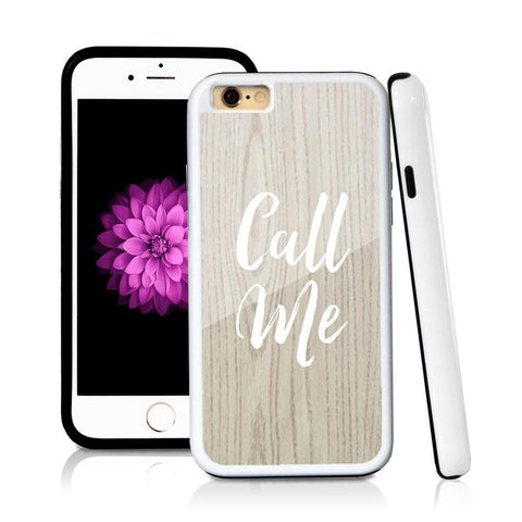 iPhone 6 case Call me in Light Wood Texture with hard plastic & rubber protective cover