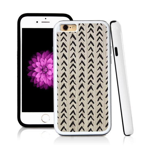 iPhone 6 case Chevron pattern in Light Wood Texture with hard plastic and rubber protective cover