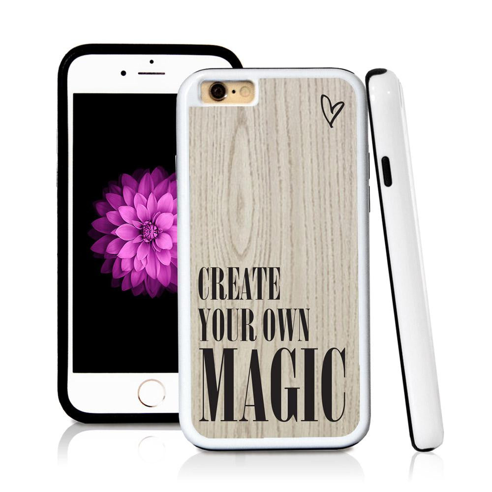 iPhone 6 case Create your own magic in Light Wood Texture with hard plastic and rubber protective cover