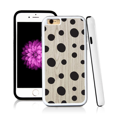 iPhone 6 case Dot pattern in Light Wood Texture with hard plastic and rubber protective cover