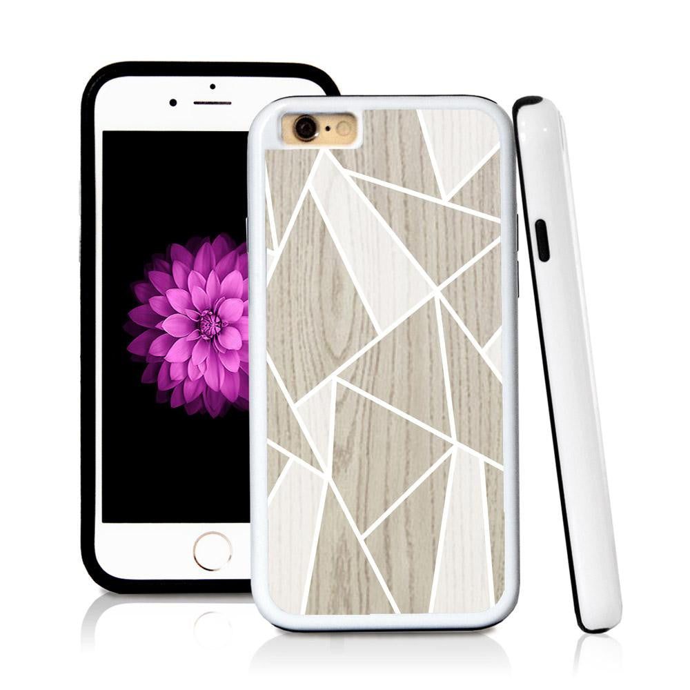 iPhone 6 case Geometric shapes in Light Wood Texture with hard plastic & rubber protective cover