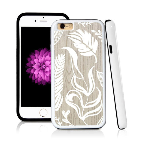 iPhone 6 case Leaf assorted in Light Wood Texture with hard plastic & rubber protective cover