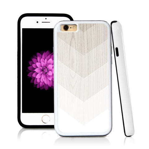 iPhone 6 case Ombre color white in Light Wood Texture with hard plastic & rubber protective cover