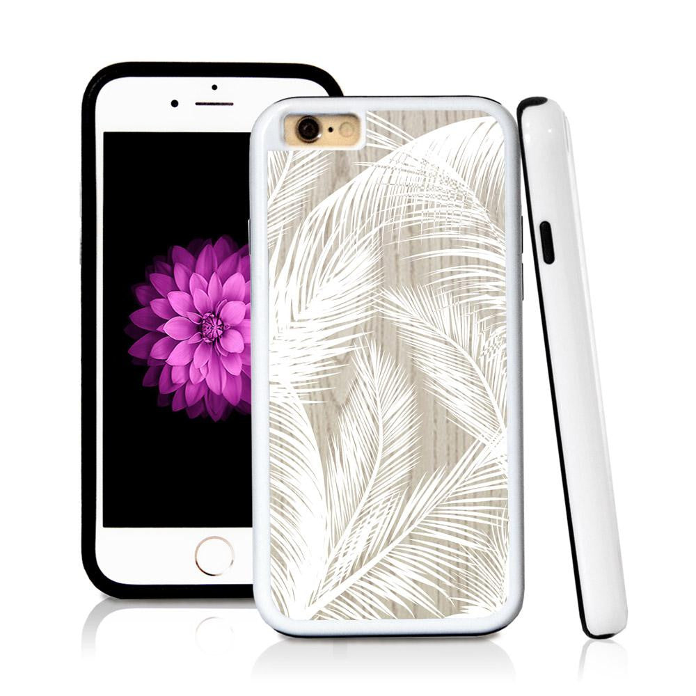 iPhone 6 case Palm leaves thin in Light Wood Texture with hard plastic & rubber protective cover