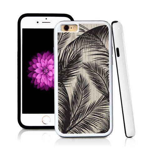 iPhone 6 case Palm leaves thin in Light Wood Texture with hard plastic and rubber protective cover